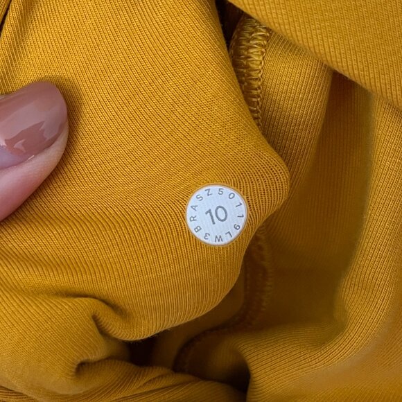 Lululemon Mustard Yellow Crewneck Sweatshirt with kangaroo pocket Size 10 - Picture 12 of 12